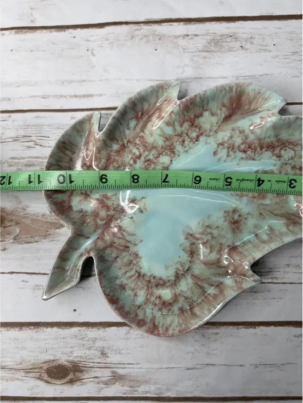 Cal-Ramics‎ by Cisse - Leaf Shaped - 1950's Vintage Drip Glaze
